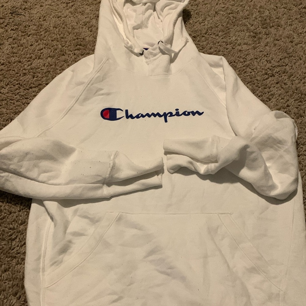 White champion hoodie